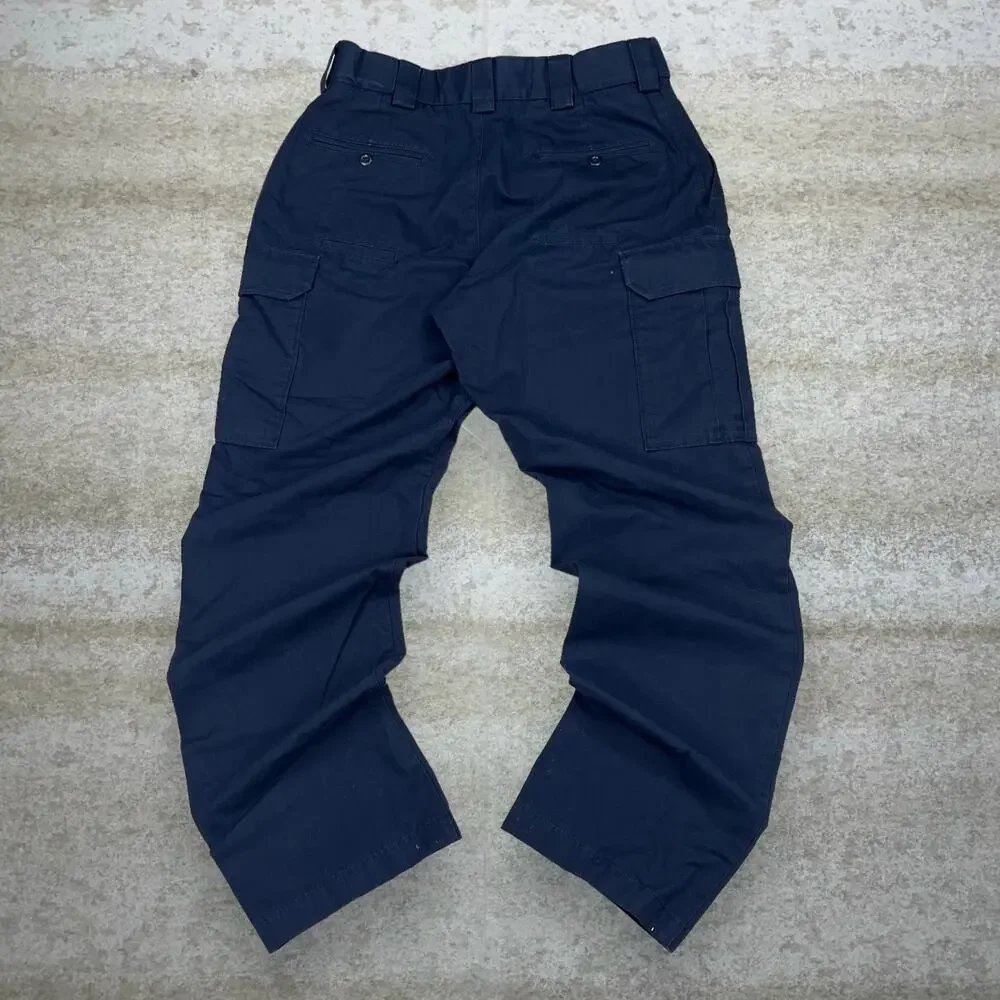 Vintage 90s 5.11 Tactical Pants 34x34 Baggy Fit Navy Blue Double Knees Cargos